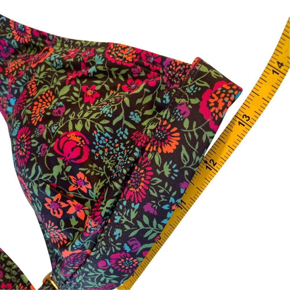 Summersalt The Plunge Bikini Top Only Red Florals SZ 4 - Picture 4 of 8